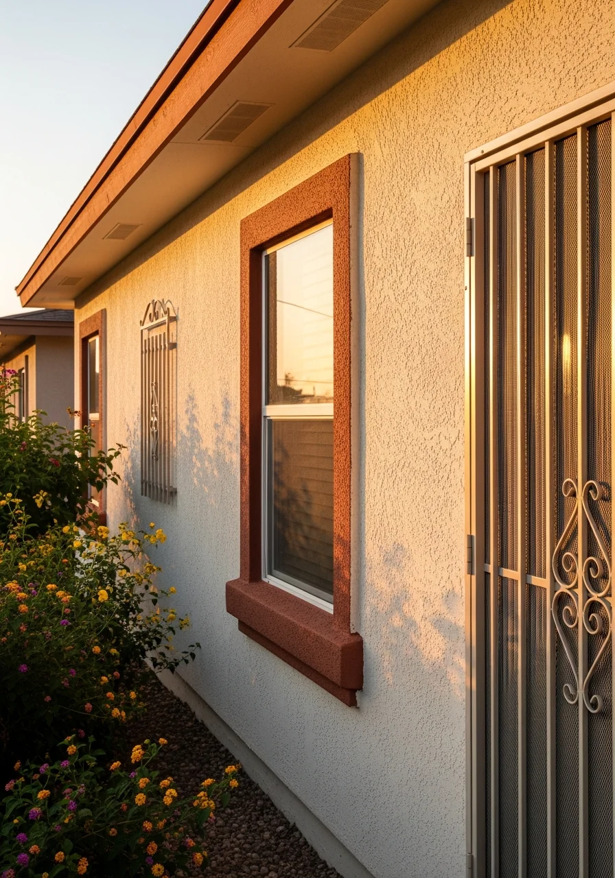 Professional service detail on a Harlingen home with local landscape and architecture in frame.