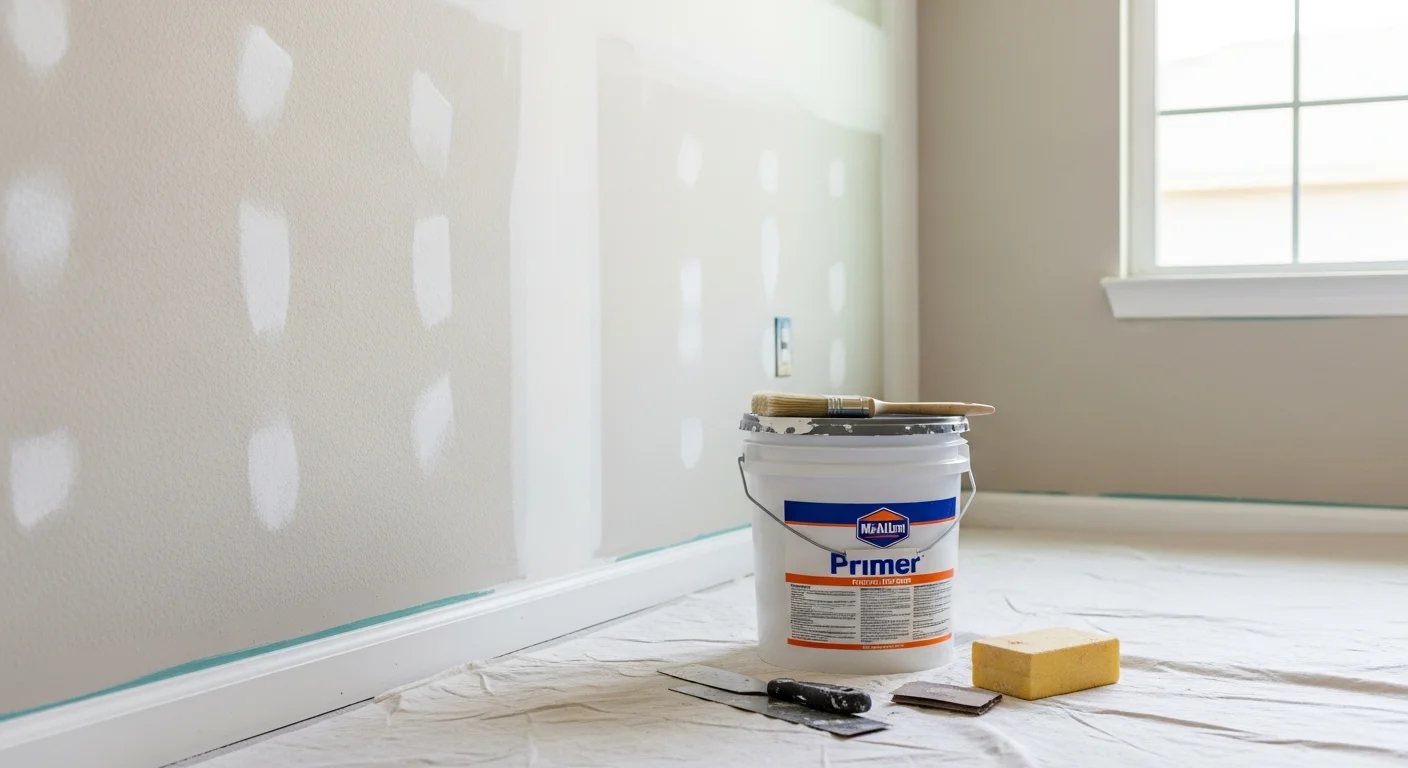 Freshly painted living room interior in a McAllen, TX home, showing smooth walls with clean edges and even coverage on trim and ceiling. The room features neutral tones suited to the bright natural light common in South Texas homes.